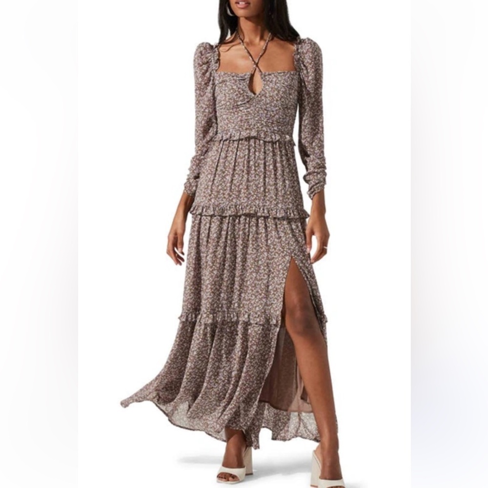 Astr the label lovestruck halter maxi dress